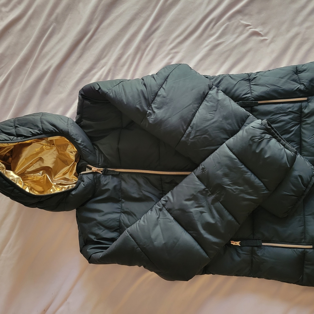 Kids Black and Gold Hooded Jacket - Picture 2 of 2
